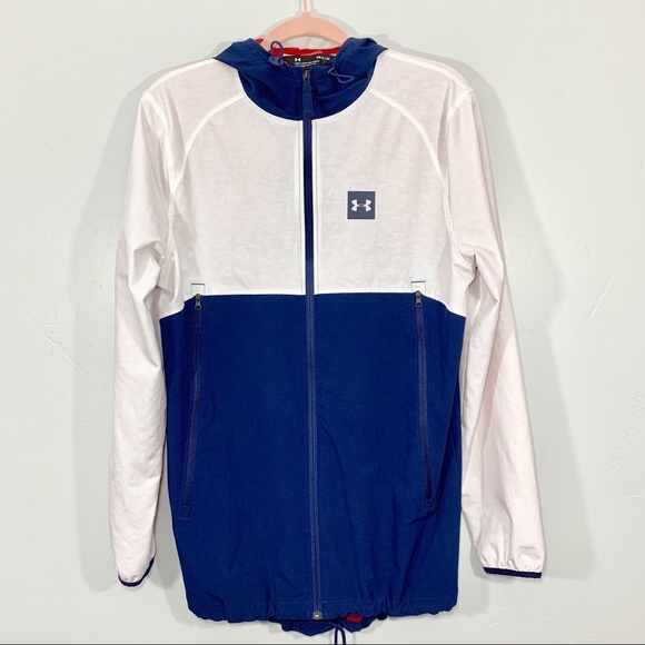 under armour blue windbreaker